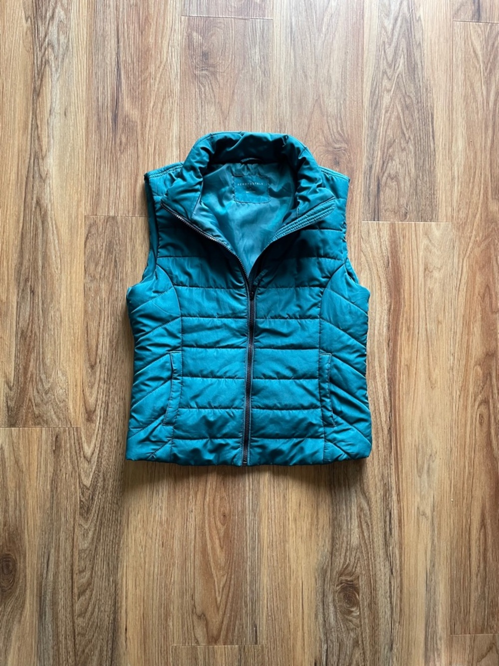 Aeropostale Teal Blue Quilted Vest